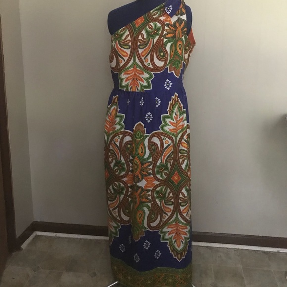 African Print One Shoulder Dress - Picture 1 of 3